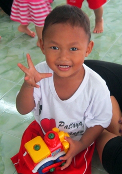 Happy boy from the orphanage.