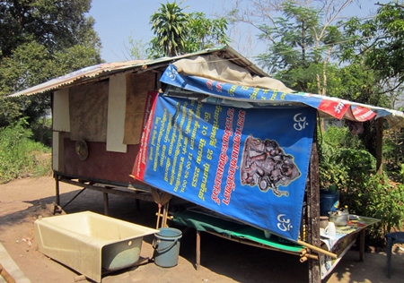 Many huts still need attention.