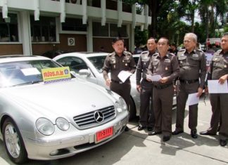 Police have seized 10 luxury cars illegally imported into Thailand.