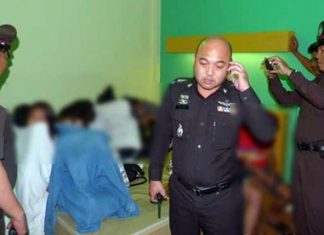 Sriracha police swoop in to break up a group of teenagers rollicking evening of debauchery.