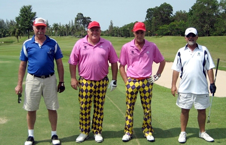 Best dressed golfers Scar and Mats are flanked by Ray and Ken.