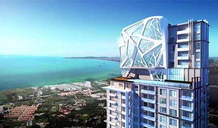 An artist’s rendering shows Matrix’s The Sky Jomtien development.