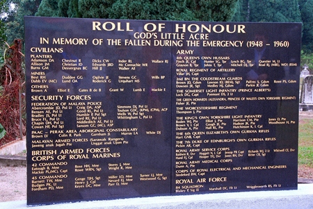 Roll of Honour at Gods Little Acre.