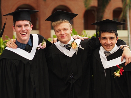 Three of the sixty students from The Regent’s who received IB results last week.