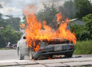 It took firefighters about 30 minutes to extinguish the flames.