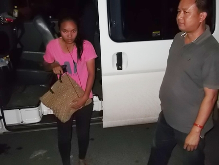 Darunee Khayomdok has been brought back to Pattaya to face charges she beat an Italian tourist with a nail-spiked plank.