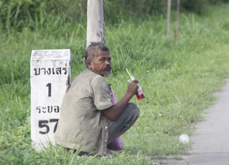 He’s not a ghost, just a man whose down on his luck.