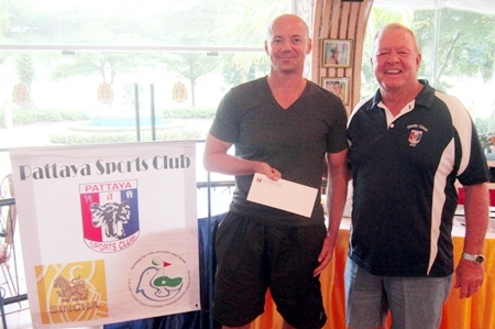 Andre Coetzee - Low Gross winner (left) with Golf Chairman Joe Mooneyham.
