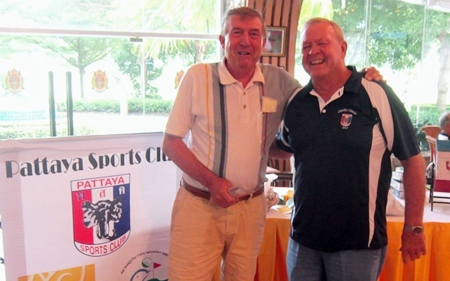 Eddie Beilby (left) - 50/50 winner.