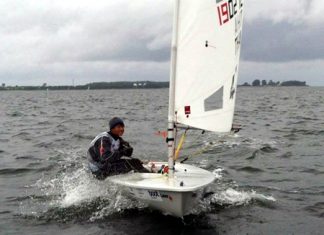 Chusitt Punjamala sails his Laser to eight place overall.