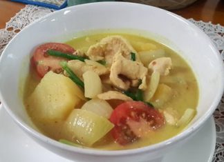 Yellow curry.