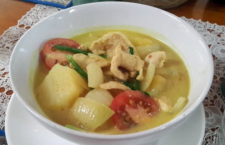 Yellow curry.