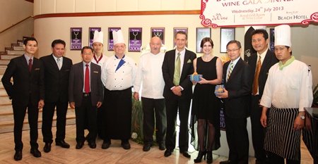Full marks go to Executive Chef Walter Thenisch (centre) and the Royal Cliff Grill Room kitchen and service staff.