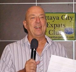 MC Roy Albiston opens the 21st July meeting of Pattaya City Expats Club by inviting new members & guests to introduce themselves.