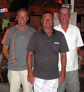 Treasure Hill (Div 1) podium: Martin Grimoldby, Terry Madsen and Lindsay Phillips.