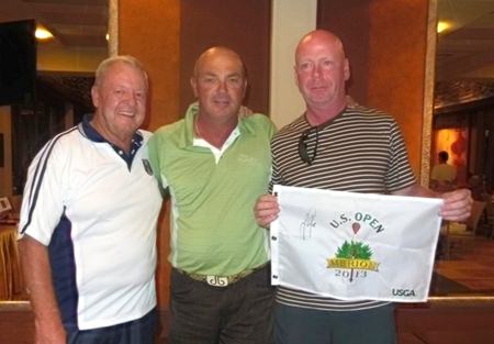 PSC Golf Chairman Joe Mooneyham (left) with Kyle Roadley and Jeremy Cairns.