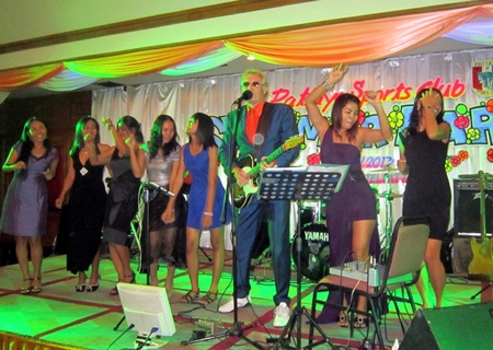 Barry Upton on stage and in full swing.