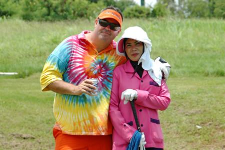 The player–caddy partnership is all important in the game of golf.