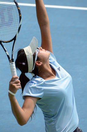 Rising Thai tennis star Tanaporn Thongsing.