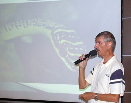 Ian encounters quite a few snakes on his walks, such as the Golden Tree Snake, the Blind Snake and the Long Nose Whip Snake, which has an elongated triangular head.
