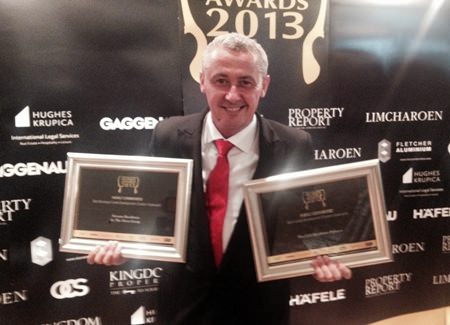 Keith Storey, Group Sales Manager for the Nova Group, holds 2 Highly Commended awards for Nova’s The Cliff condominium and the Novana Residence in Pattaya.  The company also won Best Condominium Award (Eastern Seaboard) as joint developers of The Palm.