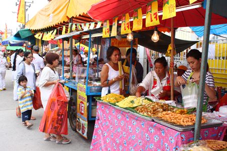The food booths offer a wide range of products, some familiar, some not.