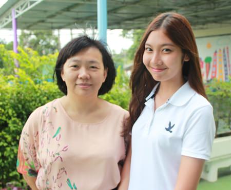Best in the world! Star student Yeen with her Thai teacher Ms. Wan.