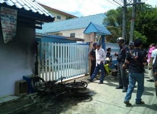 In an odd leap of logic, Sakorn decided to show his girlfriend he didn’t need the keys by burning his own motorbike.