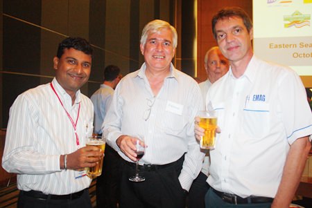 (L to R) Ramesh Ramanathan, MD of Visteon (Thailand) Limited, Frank Holzer from General Motors and Uli Kaiser, Business Development ASEAN of EMAG Group - Thailand Office.
