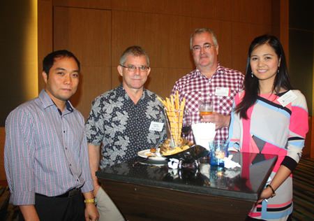 (L to R) Neil Maniquiz, Head of the International Marketing Department at Bangkok Hospital Pattaya, Grover Preston, Engineering Manager of the PAC Group China Operations, Okko Sprey, Consultant of Plus Exploration Co., Ltd., and Janya Rattanaliam, Deputy Head of the Bangkok Hospital Pattaya International Marketing Department.