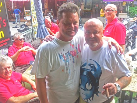 Dan Willetts with new pal Dale Shier.