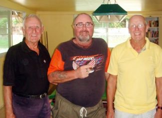 (Left-right): Ted Morris, Owen Walkley and John Davis.