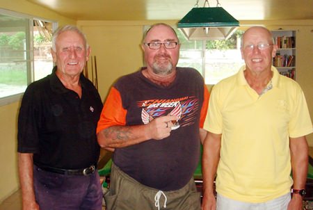 (Left-right): Ted Morris, Owen Walkley and John Davis.
