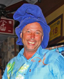 I am not a Smurf…Gabe shoots 40.