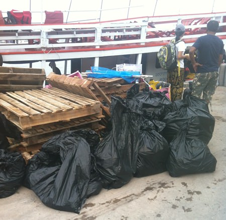 A total of 30 bags of rubbish were gathered on the day.