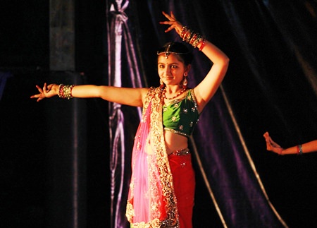 A Primary student dances elegantly.