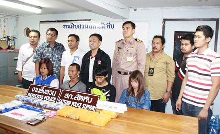 Suchart Ruenruang, Suchada Muangphuak, Sanit Ngewket, and Orasa Chathongyos have been arrested with a huge cache of illegal narcotics.