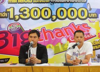 Sophon Cable TV Vice-President Rattanakij Hengtrakul and General Manager Attasith Chuachuchart announce the “Big Thanks, Come Back” contest will run again this year.