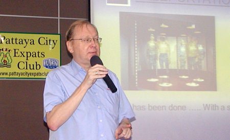 Pattaya’s resident ‘technologiste’, Liberty Computers Steve Dickens addressed PCEC on the 10th of November on what the future will look like with new technologies under development.