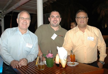 (L to R) Michael Ruddick, President ARC Pacific Siam Ltd., Gavin Ruddick, Operations Manager ARC Pacific Siam Ltd., and Michael Grisaffi, Key Account Manager United Relocations (Thailand) Co., Ltd.