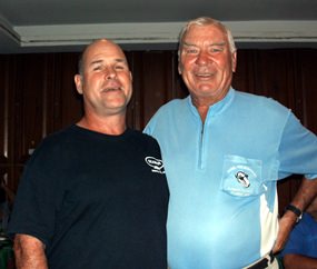 Dave Driscoll (left) with Peter Henshaw.