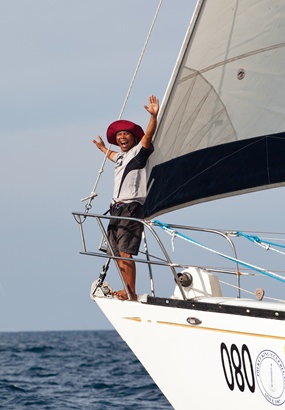 Life’s not all serious on the ocean waves. (Photo courtesy Guy Nowell/King’s Cup Regatta)