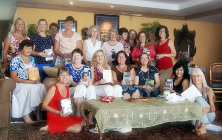 The Book Group gather for their November meeting.