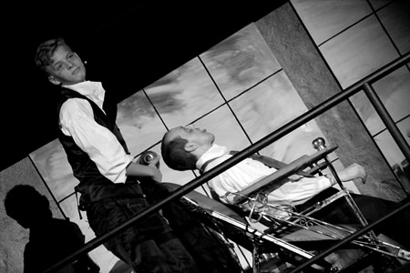 Head of Secondary, Garry Russell gets a round of applause with his debut performance.