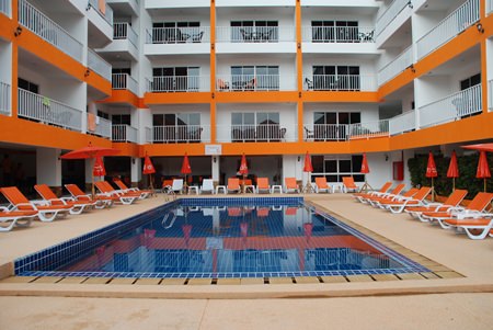 The pool area at New Nordic VIP-4 Condominium.