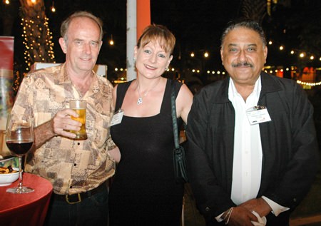 (L to R) Stuart Saunders (Es Design), Angie Turton (MD of Sentinel Enterprises) and Pratheep (Peter) Malhotra (MD of the Pattaya Mail Media Group).