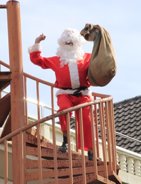 A surprise visitor from the North Pole!