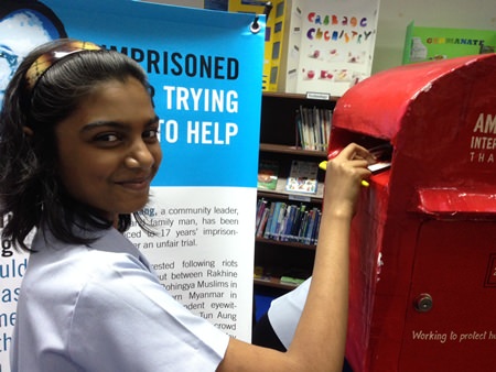 The power of post! A GIS student sends off a letter of support.