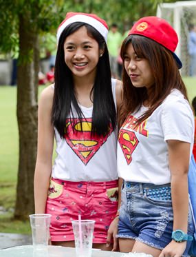 Year 9 students have fun at the Fun Day.