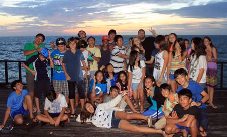 St. Andrews year 8 students at the end of a fantastic experience.